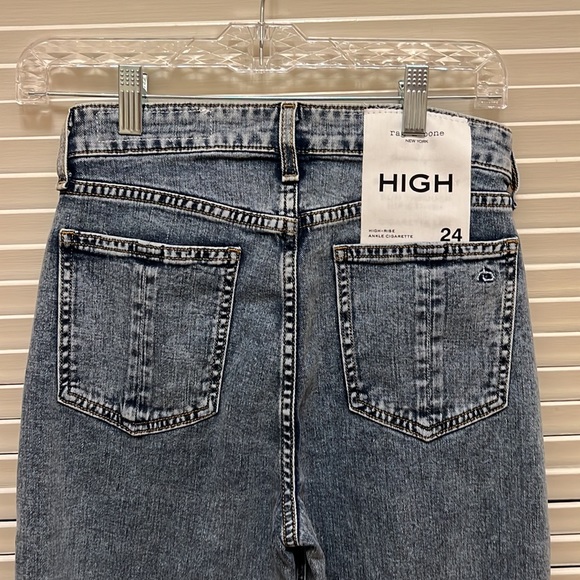 47. rag & bone Nina High-Rise Ankle Cigarette Jeans in Calypso, Size 24 - Picture 13 of 17